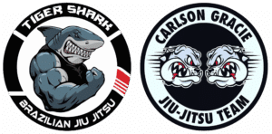 Tiger Shark BJJ Logo and Carlson Gracie Jiu-Jitsu Team Logo